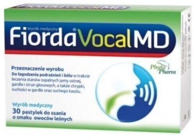 Fiorda Vocal MD o smaku owoców leśnych 30 pastylek