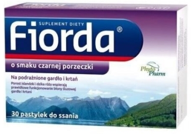 Fiorda o smaku porzeczkowym 30 pastylek do ssania