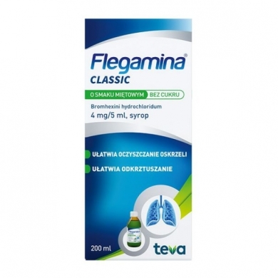 Flegamina o smaku miętowym bez cukru 200 ml