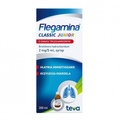 Flegamina o smaku truskawkowym syrop 200 ml