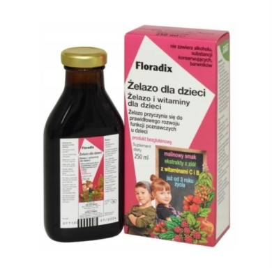 Floradix Żelazo dla dzieci płyn 250 ml