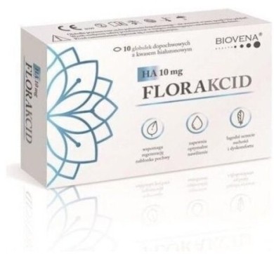 Florakcid HA 10 mg 10 globulek dopochwowych
