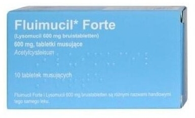 Fluimucil Forte 600 mg 10 tabletek musujących