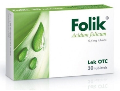 Folik 0,4 mg 30 tabletek