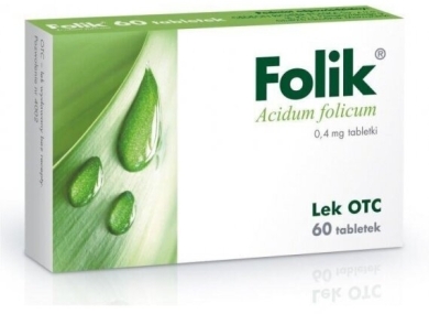 Folik 0,4 mg 60 tabletek