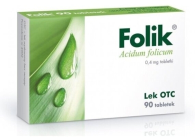 Folik 0,4 mg 90 tabletek