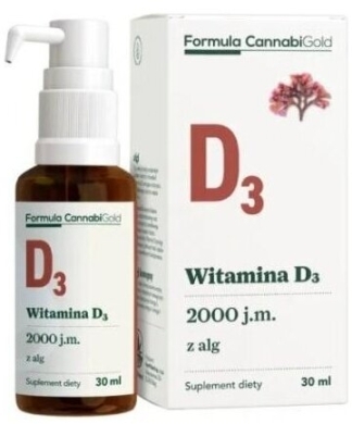 Formula CannabiGold Witamina D3 2000 j.m. z alg olej 30 ml