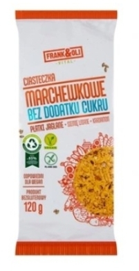 Frank&Oil Ciastka jaglano marchewkowe bezglutenowe 120 g