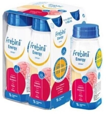 Frebini Energy Drink o smaku truskawkowym 4x200ml