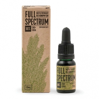Full Spectrum Niefiltrowany Olej Konopny CBD 30% 10 ml