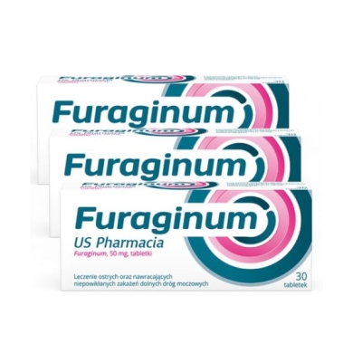 Furaginum US Pharmacia 50 mg Zestaw: 3 x 30 tabletek 