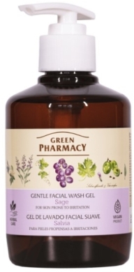 GREEN PHARMACY Delikatny Żel do mycia twarzy Szałwia 270 ml