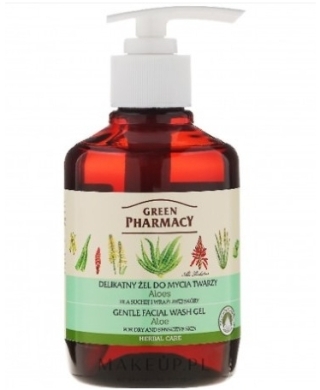 GREEN PHARMACY Delikatny żel do mycia twarzy Aloes 270 ml