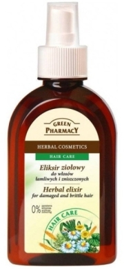 GREEN PHARMACY Eliksir ziołowy do włosów łamliwych zniszczonych i farbowanych 250 ml
