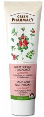 GREEN PHARMACY Krem do rąk i paznokci nawilżający z efektem rozjaśniania żurawina 100ml