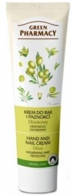 GREEN PHARMACY Krem do rąk i paznokci odżywczy, ochronny oliwkowy 100 ml