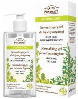GREEN PHARMACY Normalizujący żel do higieny intymnej Kora dębu i drzewo herbaciane 300ml