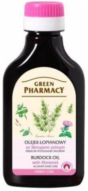 GREEN PHARMACY Olejek łopianowy ze Skrzypem polnym przeciw wypadaniu włosów 100ml