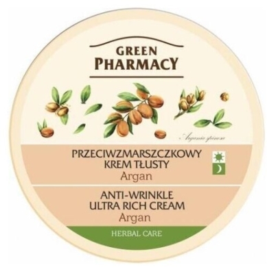 GREEN PHARMACY Przeciwzmarszczkowy krem tłusty do twarzy Argan 150ml