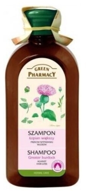 GREEN PHARMACY Szampon do każdego rodzaju włosów przeciw wypadaniu łopian większy 350ml