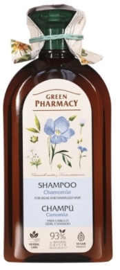 GREEN PHARMACY Szampon do włosów osłabionych i zniszczonych z rumiankiem 350 ml