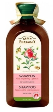 GREEN PHARMACY Szampon do włosów suchych Olej Arganowy i Granat 350 ml