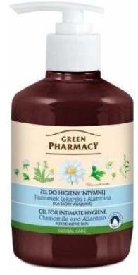 GREEN PHARMACY Żel do higieny intymnej dla skóry wrażliwej rumianek lekarski i alantoina 370ml