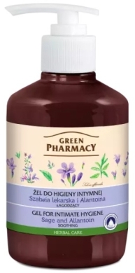 GREEN PHARMACY Żel do higieny intymnej łagodzący SZAŁWIA LEKARSKA, ALANTOINA 370 ml