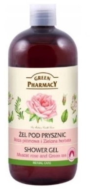 GREEN PHARMACY Żel pod prysznic Róża piżmowa  i Zielona herbata 500 ml