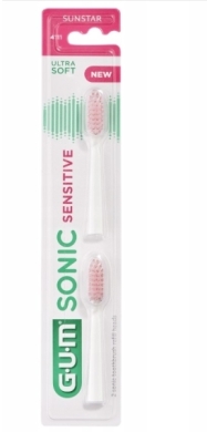GUM SONIC Sensitive końcówki do szczoteczki 2 sztuki 