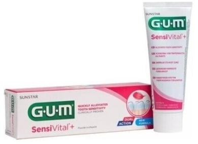 GUM SensiVital+ Pasta na nadwrażliwość zębów o podwójnym działaniu 75ml