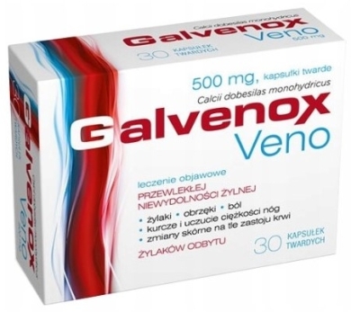 Galvenox Veno 500 mg 30 kapsułek