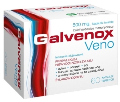 Galvenox Veno 500 mg 60 kapsułek