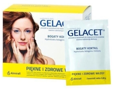 Gelacet Saszetki z żelatyną i biotyną 21 saszetek