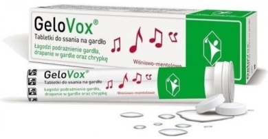 Gelovox wiśniowo - mentolowe 10 tabletek do ssania