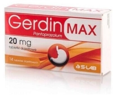 Gerdin Max 20 mg 14 tabletek dojelitowych