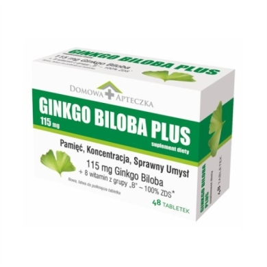 Ginkgo Biloba Plus Domowa Apteczka 48 tabletek