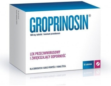 Groprinosin 500 mg 50 tabletek