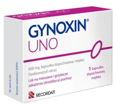 Gynoxin Uno kapsułka dopochwowa miękka 600mg 1 kapsułka