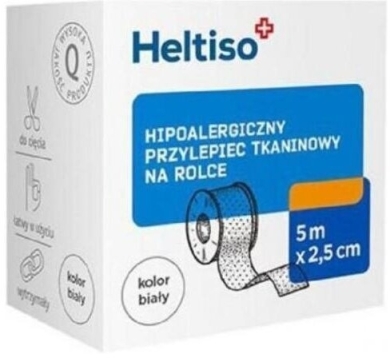 HELTISO Przylepiec tkaninowy 5m x 2,5cm na rolce