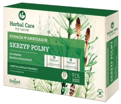 HERBAL CARE  Kuracja w ampułkach do włosów bardzo zniszczonych Skrzyp polny 5x5ml