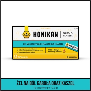 HONIKAN GARDŁO I KASZEL żel 10 saszetek