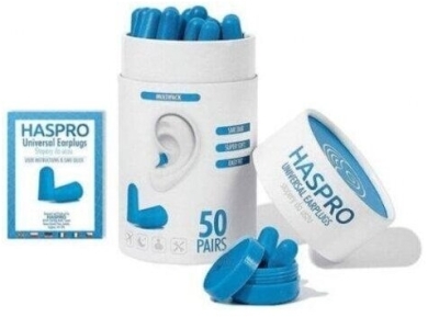 Haspro Tube50 Stopery do uszu 50 par Blue