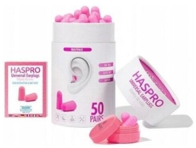 Haspro Tube50 Zatyczki do uszu 50 par PINK