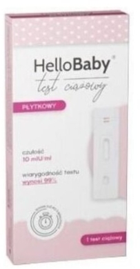HelloBaby test ciążowy - płytkowy 1 sztuka