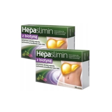 Hepaslimin z biotyną 30 tabletek Wielopak x2