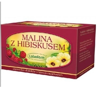 Herbata owocowo-ziołowa Malina z hibiskusem 20 saszetek