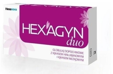Hexagyn Duo globulki dopochwowe 10 globulek po 2 g
