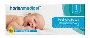 HorienMedical strumieniowy test ciążowy 10 mlU/ml super czułość 1 sztuka