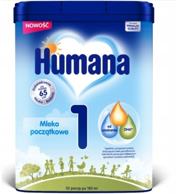 Humana 1 mleko początkowe od urodzenia 750 g